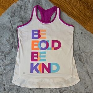 Athleta Girl White/Purple Tank Top, Girls Medium, Great Condition
